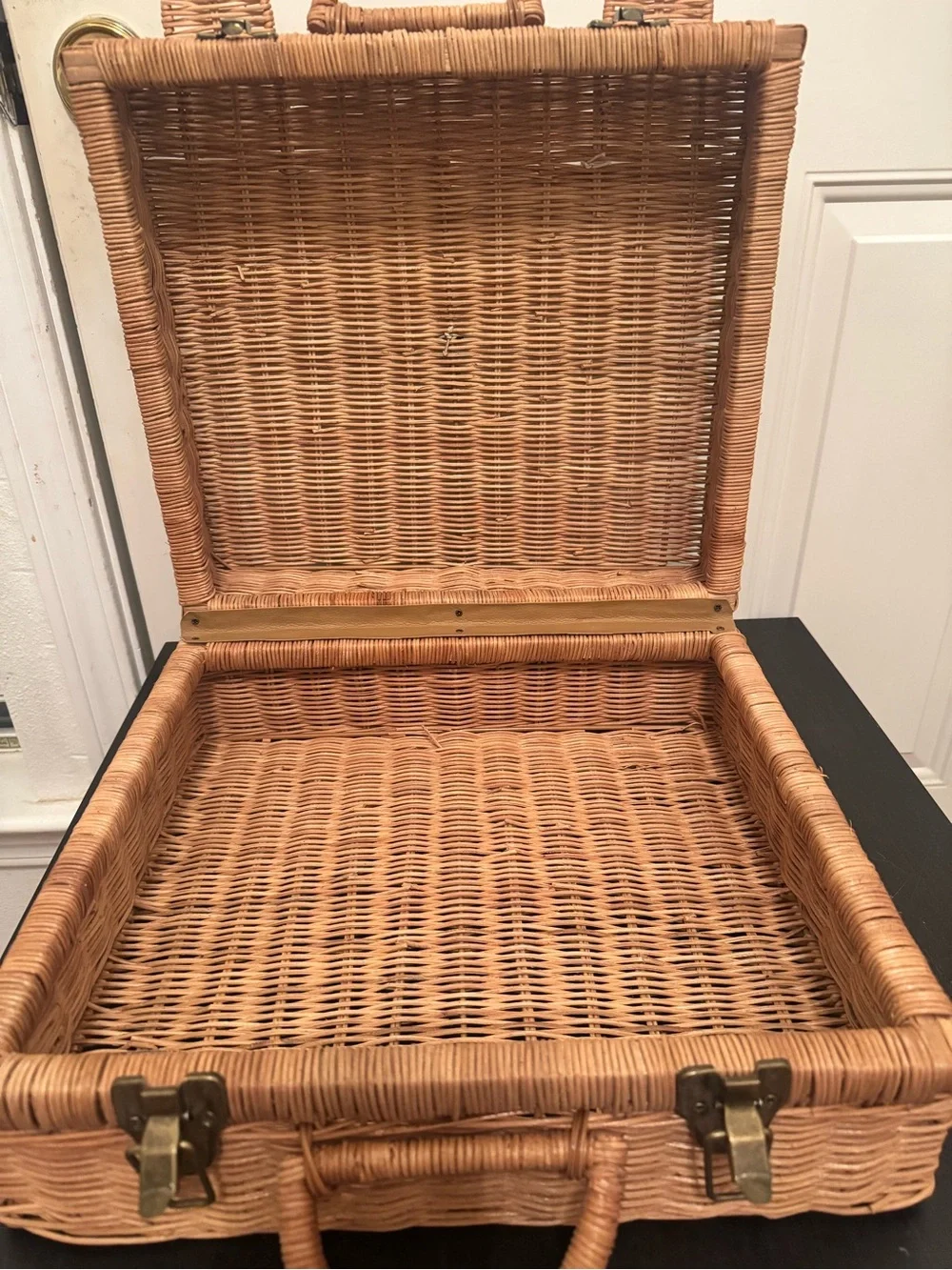 Meri Meri Bear Wicker Suitcase Picnic Basket Kids Baby Nursery